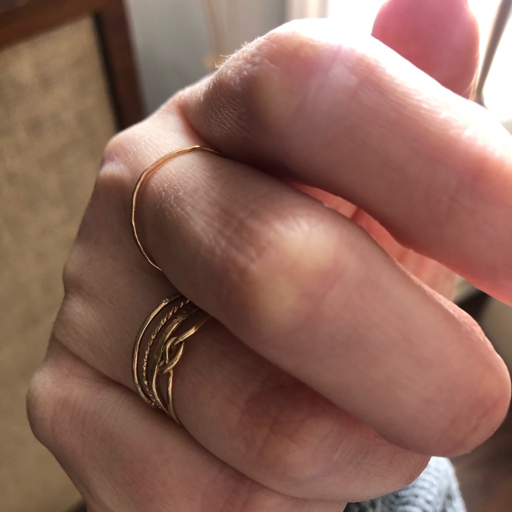 5 gold-filled stacker rings - Bread&Circus & Etsy